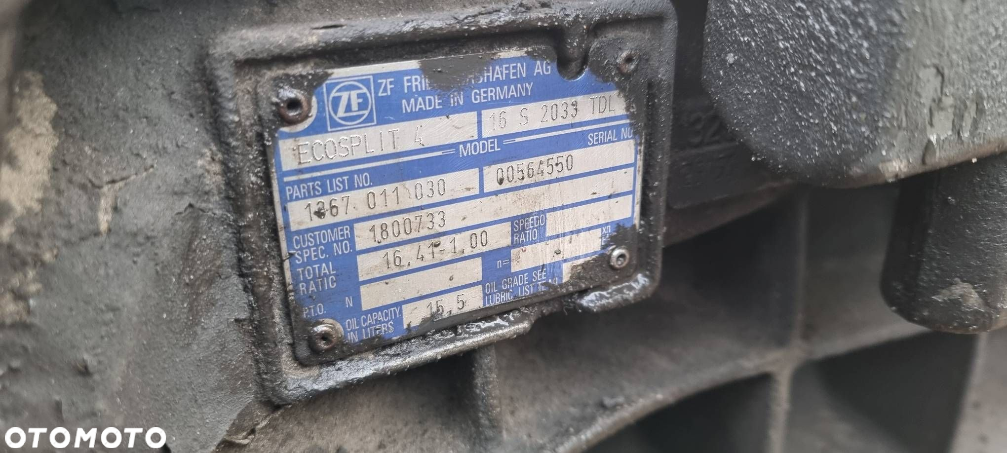 SKRZYNIA BIEGÓW DAF XF105 410 16S2033TDL ECOSPLIT 4 - 2