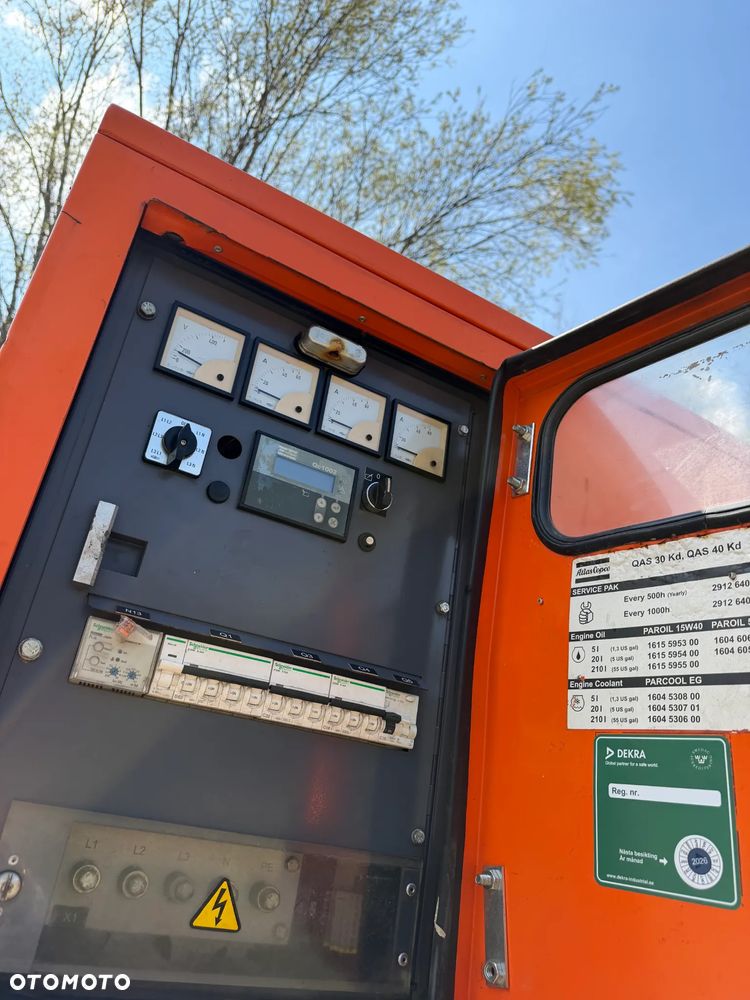 Atlas Copco QAS 40 KW Agregat prądotwórczy Przyczepa do rejestracji. inwerterowy wyciszony! 2014r. JAK NOWY z Norwegii. 5000mtg.Mocny silnik Turbo Kubota 4 cylindry 100km! Dekra aktualna. Opony zero zużycia. Zadbany Agregat. Odpala na Dotyk. Bogata Wersja! Prądnica Najlepsza PARTNER LEROY SOMER. - 5