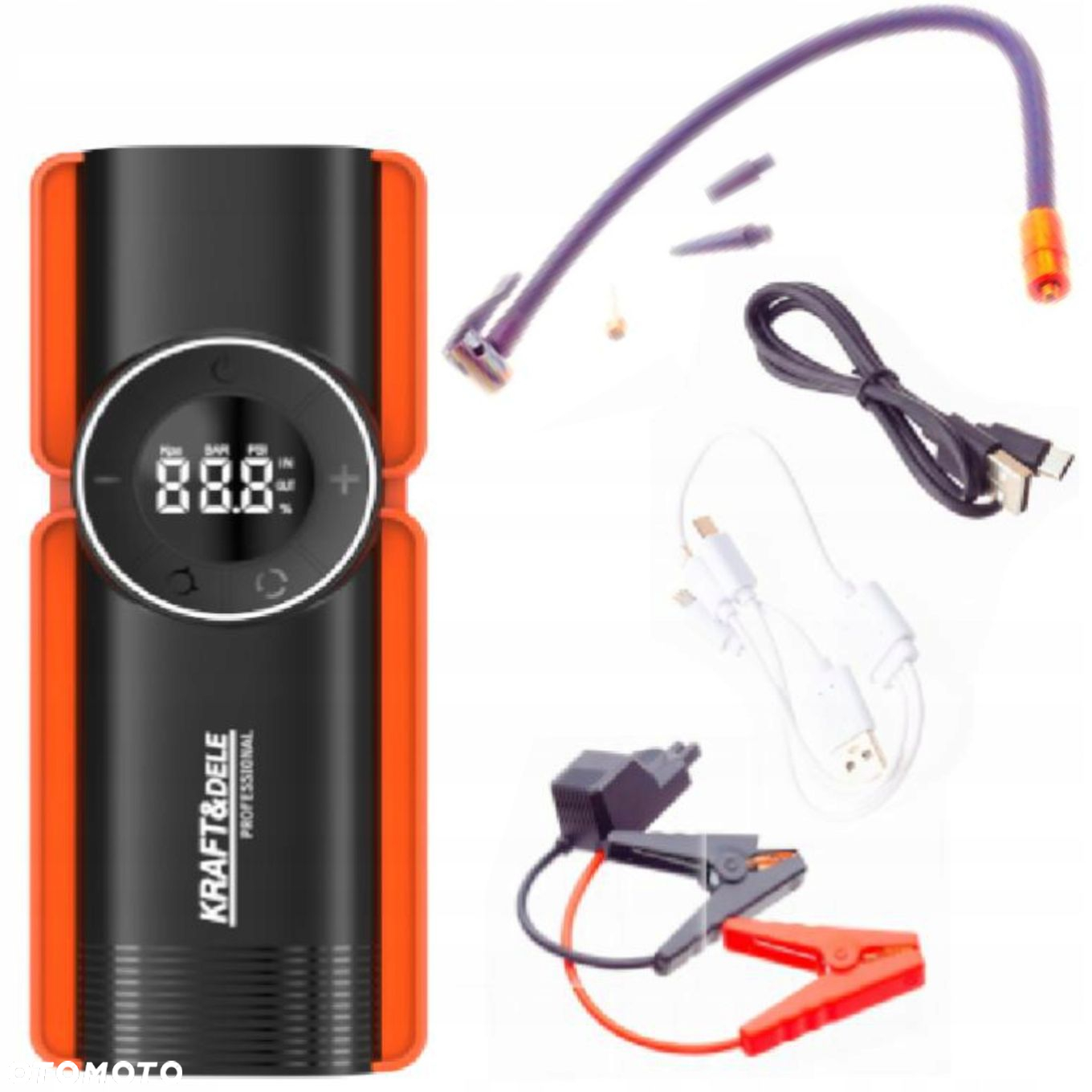 KraftDele URZĄDZENIE WIELOFUNKCYJNE JUMP STARTER 1200A POWERBANK KD5492 - 4
