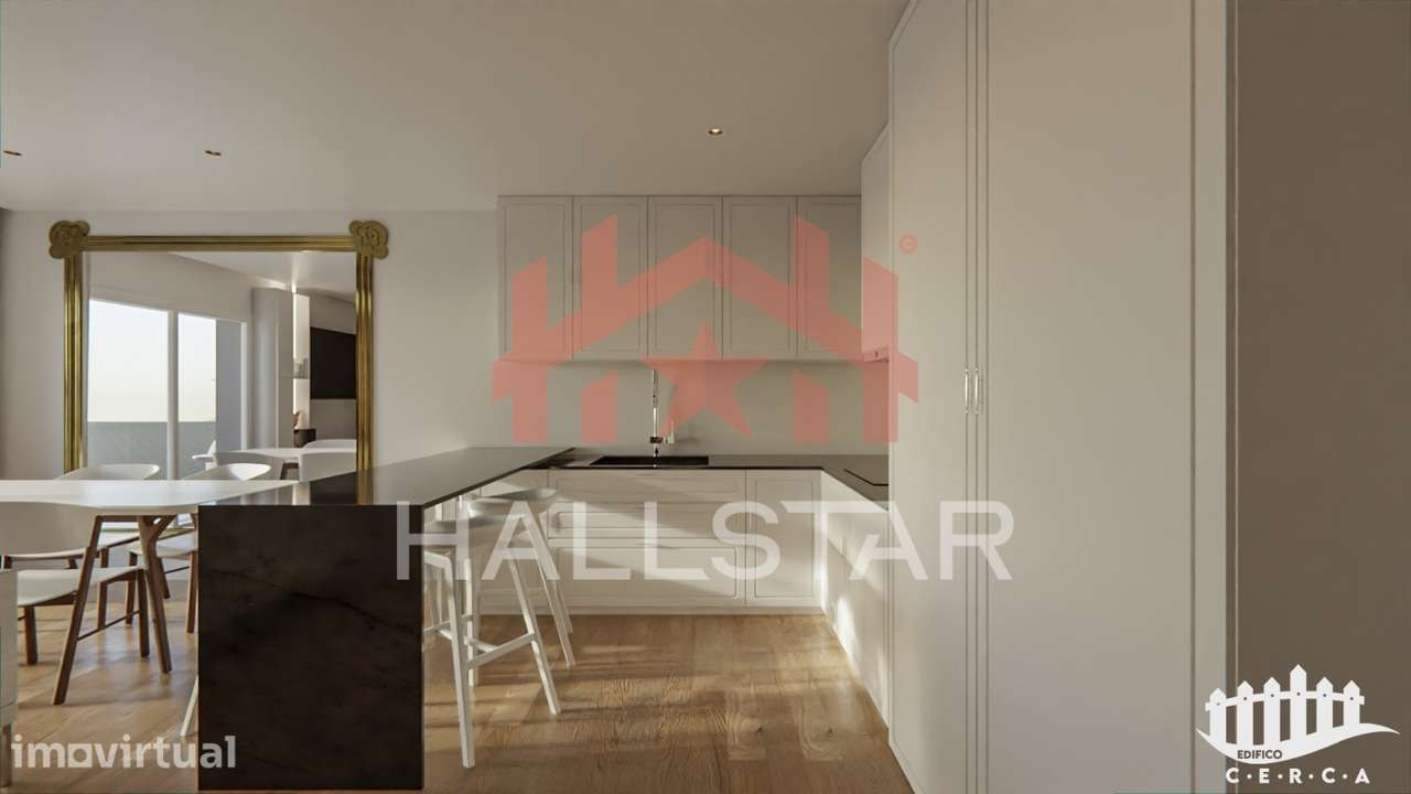 Apartamento T1 + T0 / Varanda com Churrasqueira / Boa Vista - Grande imagem: 5/20