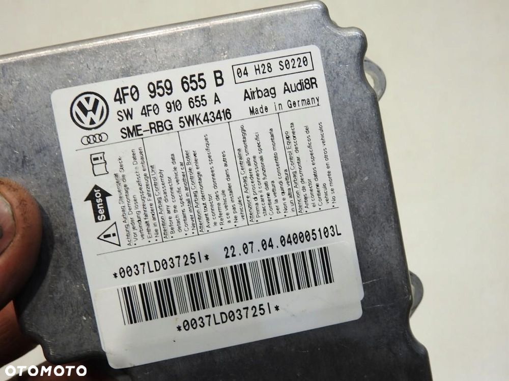 SENSOR AIR BAG AIRBAG AUDI A6 C6 4F0959655B - 6