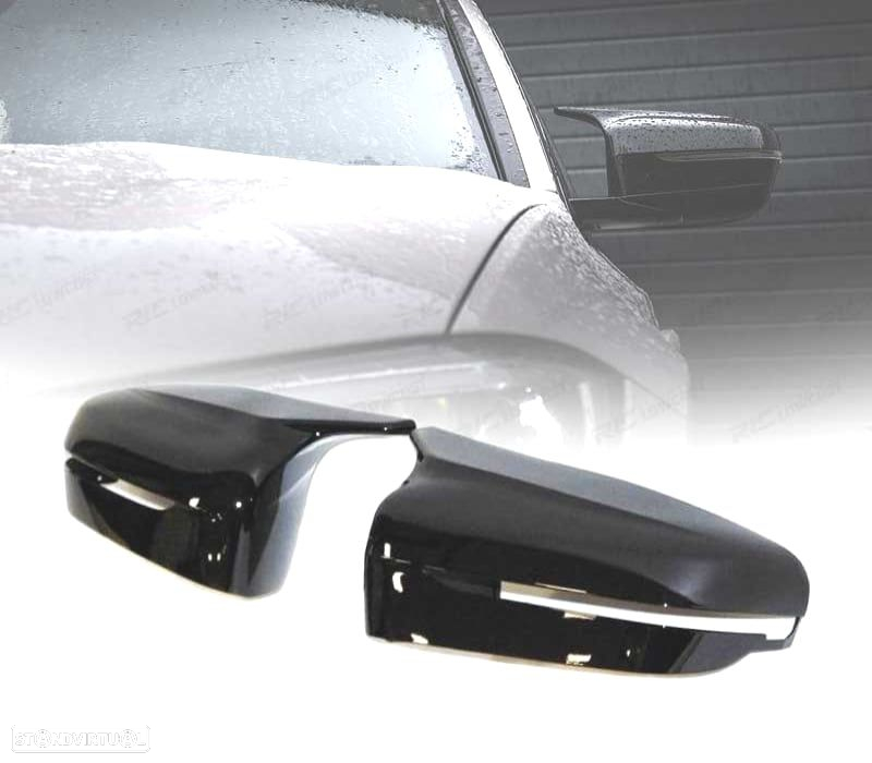 CAPAS DE ESPELHOS RETROVISORES BMW G20 G28 19- PRETO BRILHANTE - 3