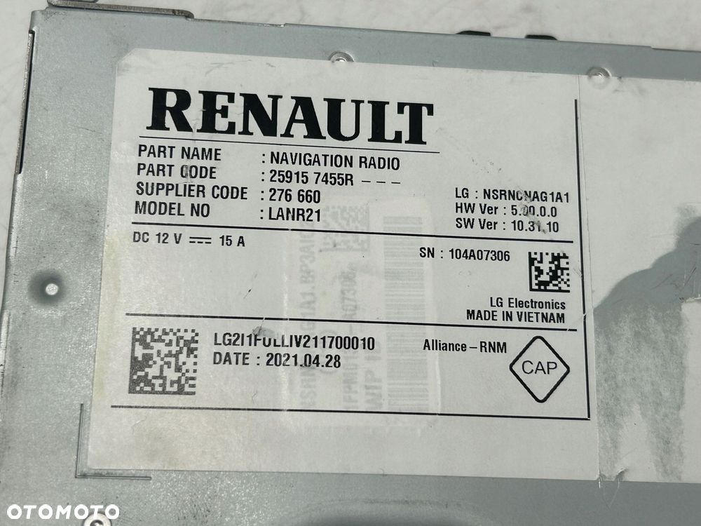 radioodtwarzacz stacja multimedialna renault trafic iii 259157455r - 5