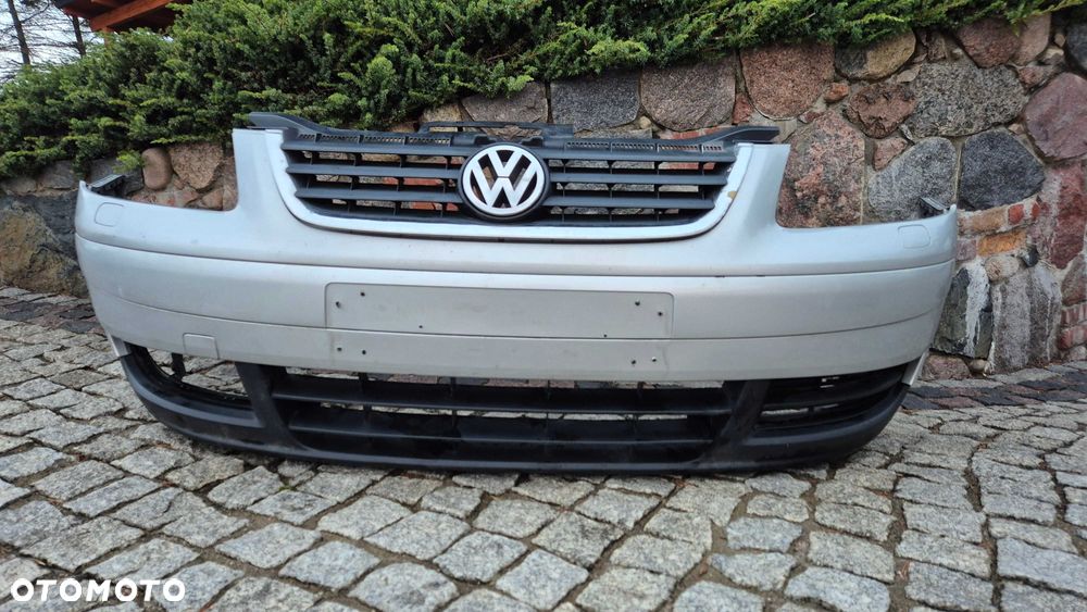 vw touran zderzak przód przedni spryski xenon srebrny lx7w kompletny