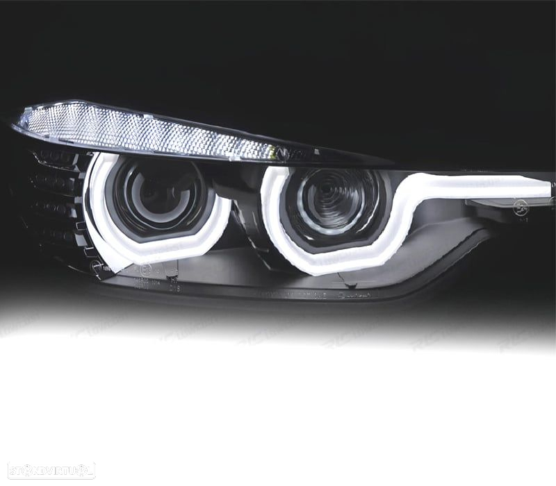 FARÓIS BMW F30 F31 11-15 UTYPE PRETOS - 2