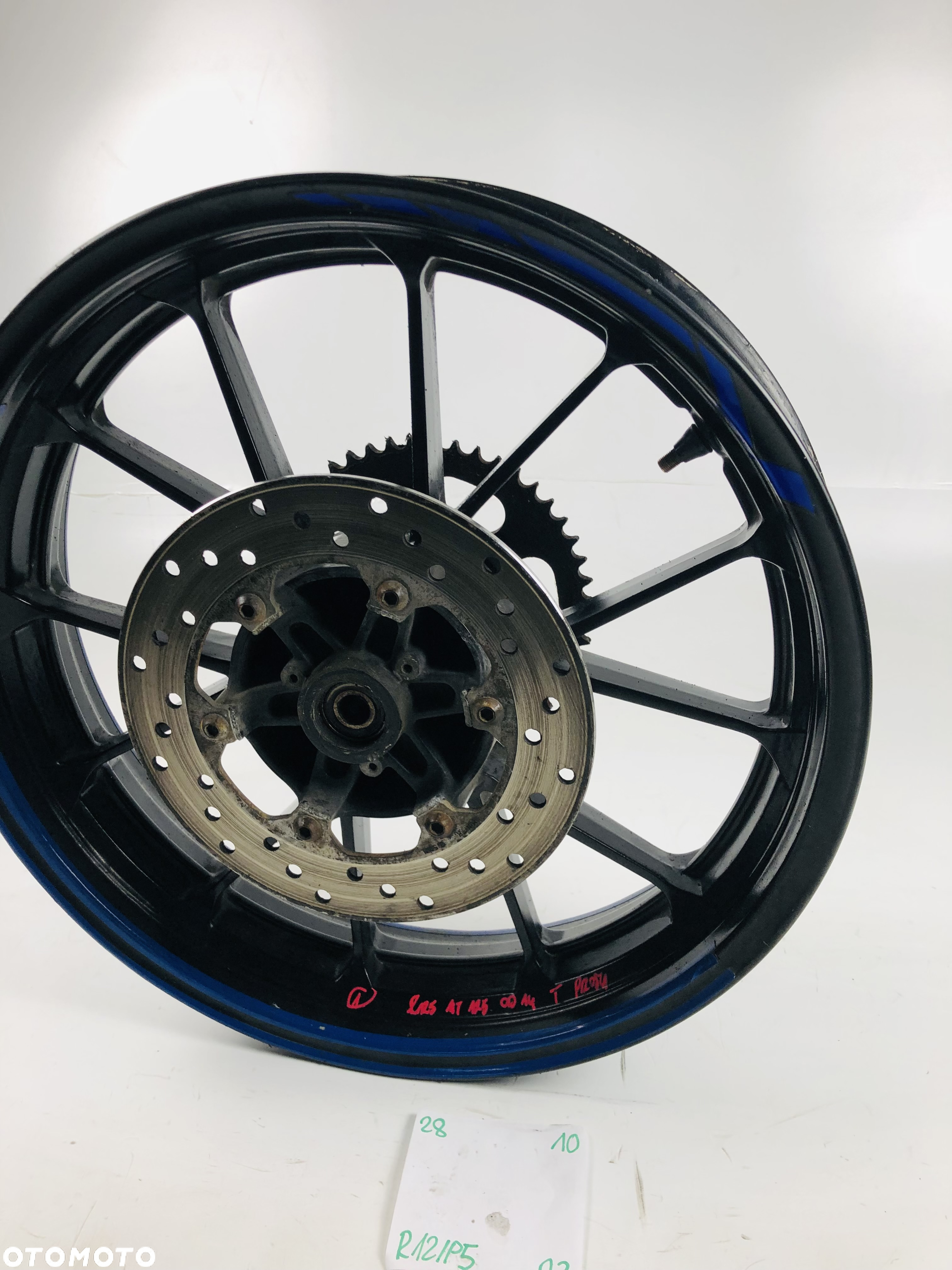 Yamaha R125 MT125 2014- koło tylne felga tył prosta - 3