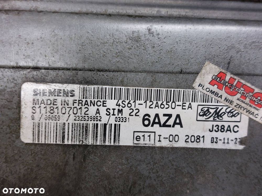 ZESTAW STARTOWY FORD FUSION I 1.4 16V 4S61-12A650-EA 4S6T-15K600-BA - 2