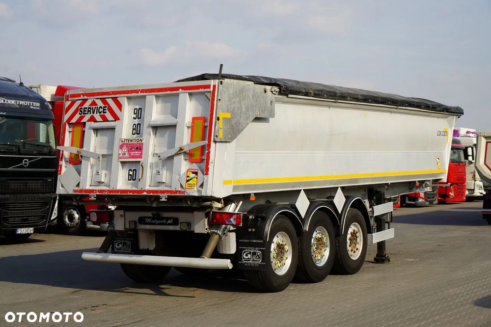 Benalu WYWROTKA / 25 m3 / HYDROKLAPA / ALUMINIOWA / 2X OŚ PODNOSZONA / PLANDEKA ELEKTRYCZNA / ALUFELGI / - 7