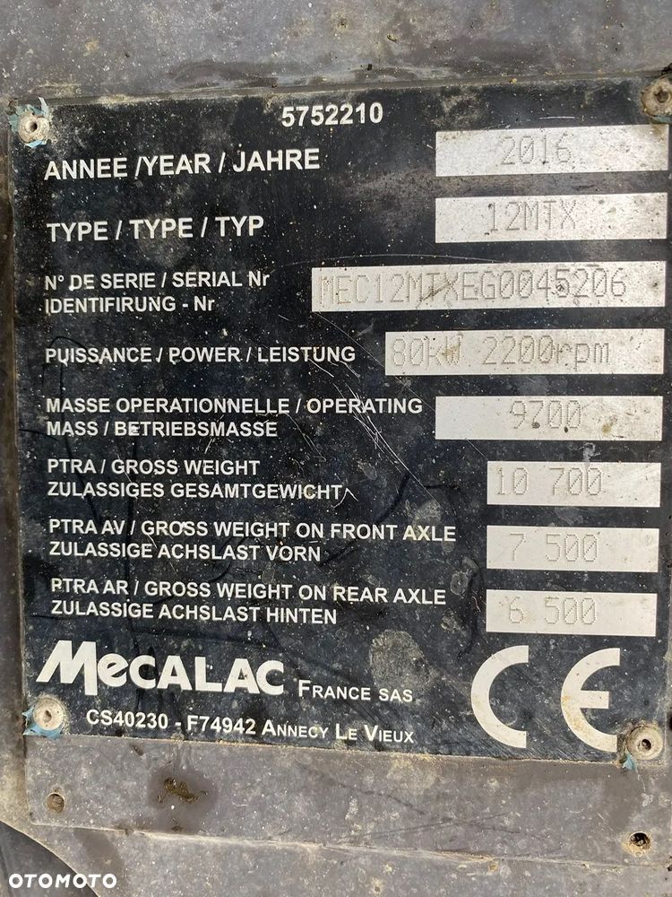 Mecalac 12 MTX Bogaty Osprzęt 5 łyżek / Widły - 16