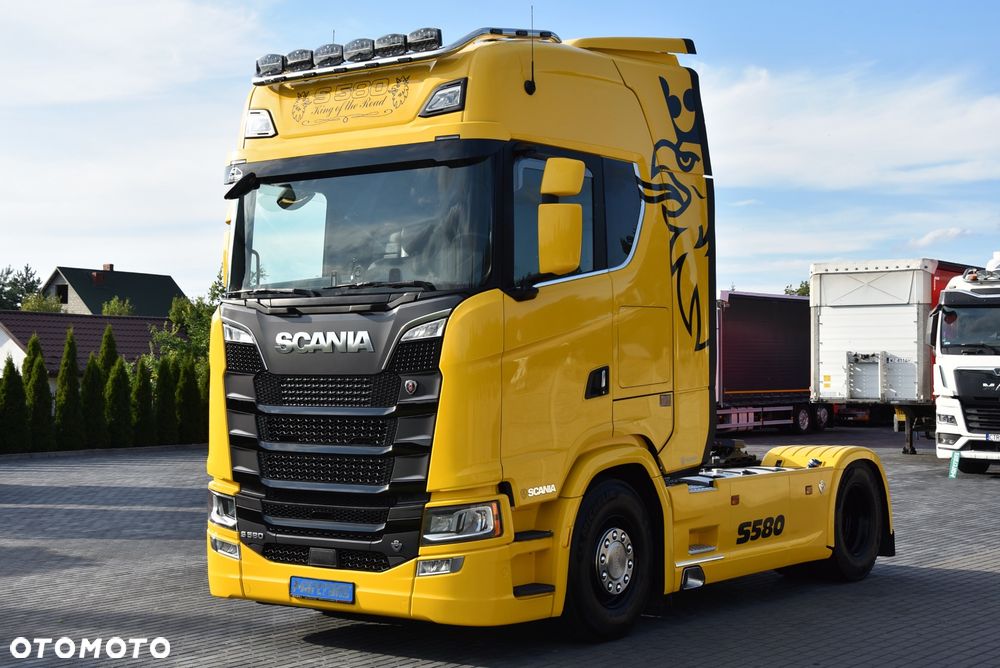 Scania S580 V8 !  / FULL OPCJA / CAŁA NA PODUSZKACH  / SKÓRA / FULL LED / HYDRAULIKA  / KLIMA POSTOJOWA  / FULL LED / STANDARD / RETARDER / FULL SERWIS ASO SCANIA ! Jak nowa ! ! - 1
