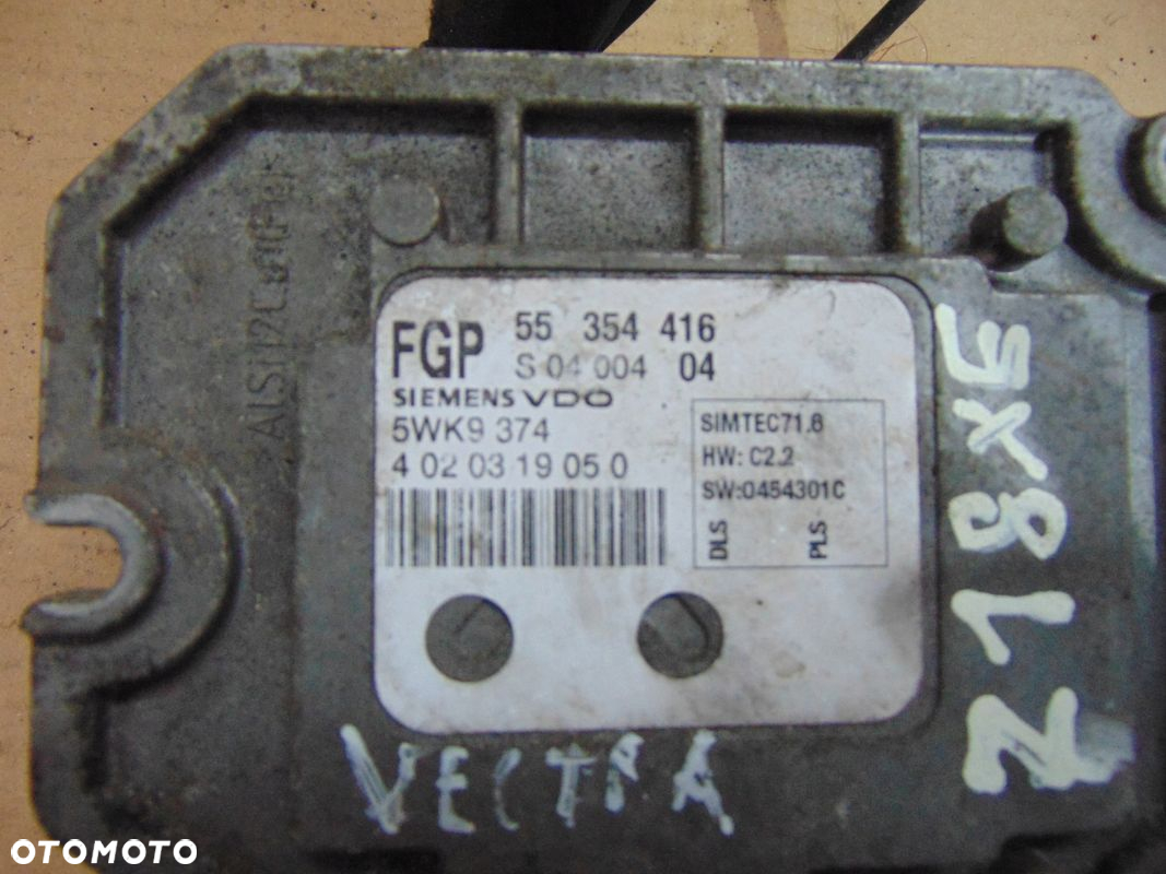 OPEL VECTRA C 1.8 16V STEROWNIK SILNIKA 55354416 - 2