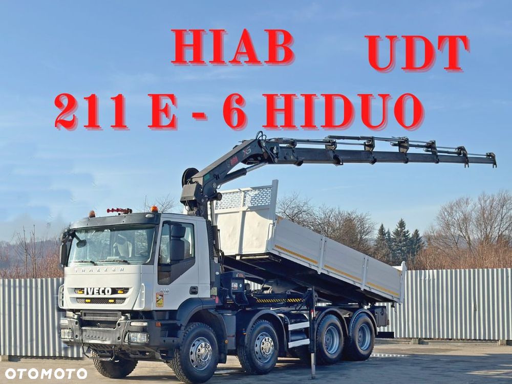 Iveco TRAKKER * WYWROTKA 5,50 m * HIAB 211 E - 6 HIDUO + PILOT / 8x4