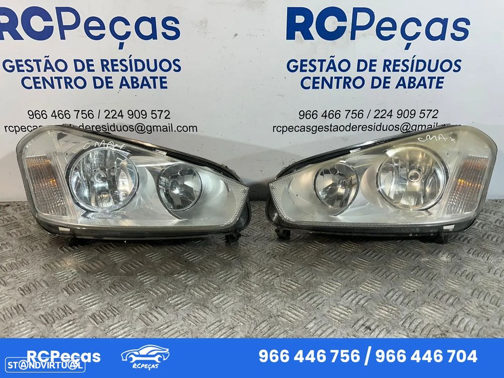 .Oticas Farol Frente Frontal Esquerda Direita Original Ford C-Max I 1 MK1 Facelift Fase 2 2006 a 2010