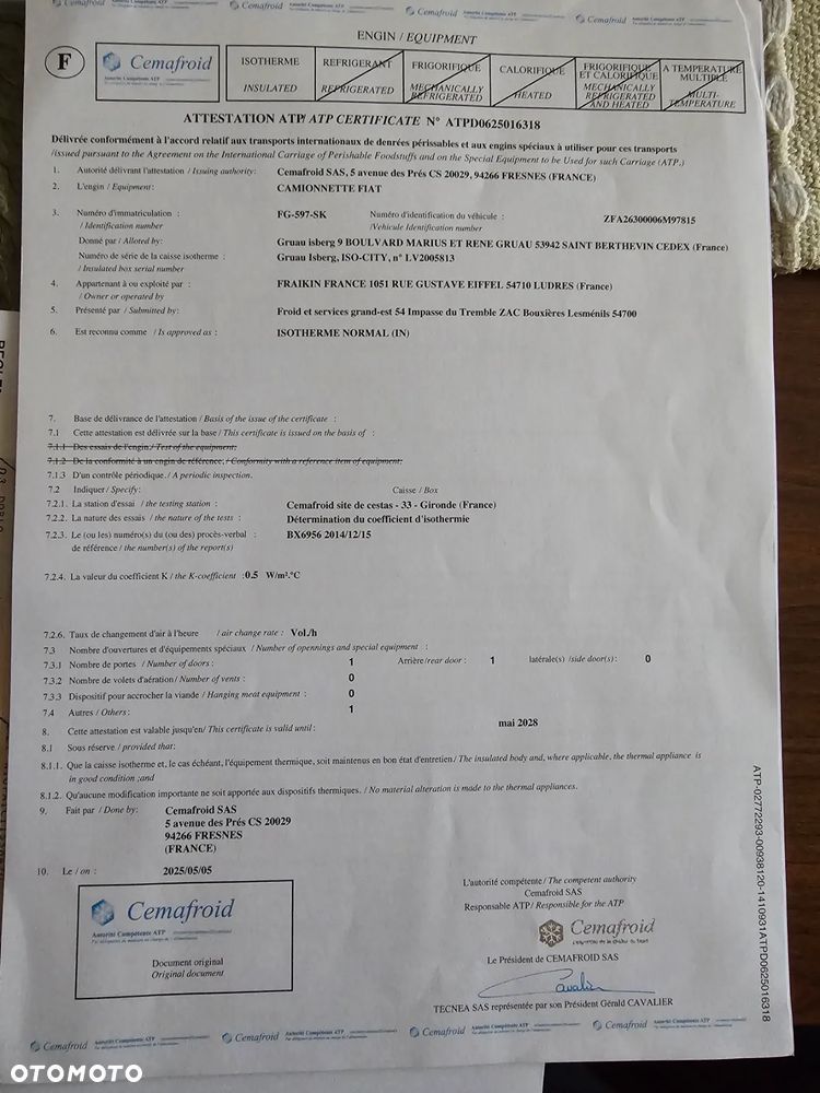 Fiat DOBLO CHLODNIA MROZNIA CARRIER KLIMA EURO6 - 7