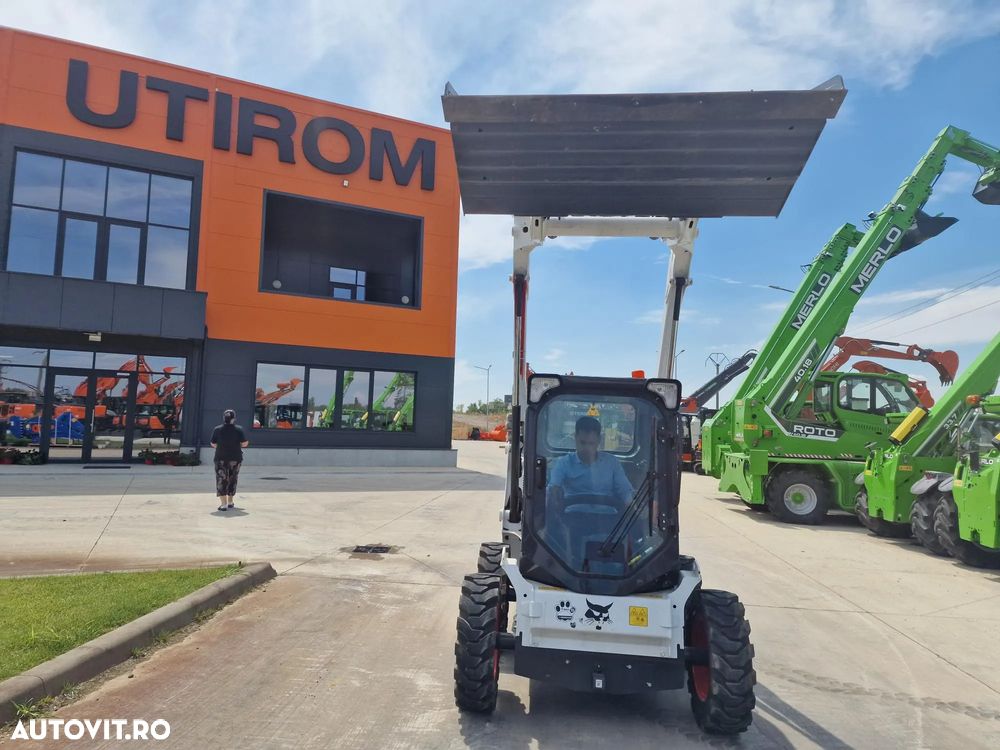 Bobcat S510, ANVELOPE PLINE, USA CABINA, AER CONDITIONAT, ridica 810kg, motor 55CP Kubota, Masa operatinalal 2,8t, L 3,4m x latime 1,75m x inaltime 1,95m, cupa 1mc, posibilitate leasing 41.900 EUR+Tva - 7