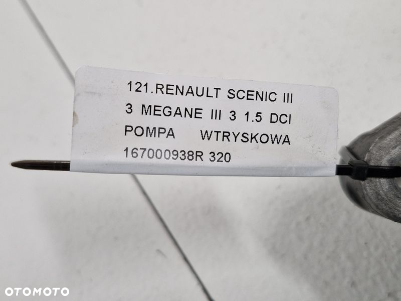 RENAULT SCENIC III 3 MEGANE III 3 1.5 DCI POMPA WTRYSKOWA 167000938R - 5