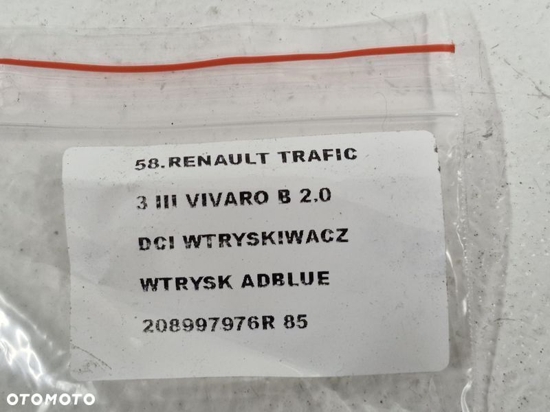 renault trafic 3 iii vivaro b 2.0 dci wtryskiwacz wtrysk adblue 208997976r - 9