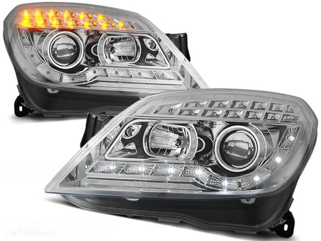 LAMPY REFLEKTORY DO OPEL ASTRA H OD 2004 DO 2010 DAYLIGHT CHROM - 2