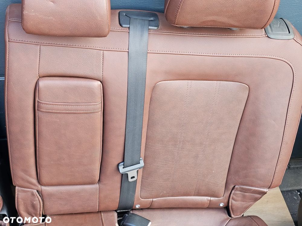 FOTELE PRZEDNIE FOTELE TYLNE  BOCZKI DRZWI SKÓRZANE RUDE BRĄZOWE OPEL ANTARA EUROPA PODGRZEWANE - 13