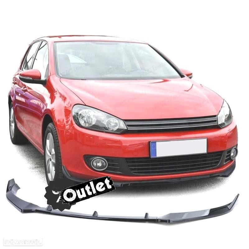 C010881C1 SPOILER LIP VOLKSWAGEN VW GOLF 6 08-12 PRETO BRILHANTE - 1