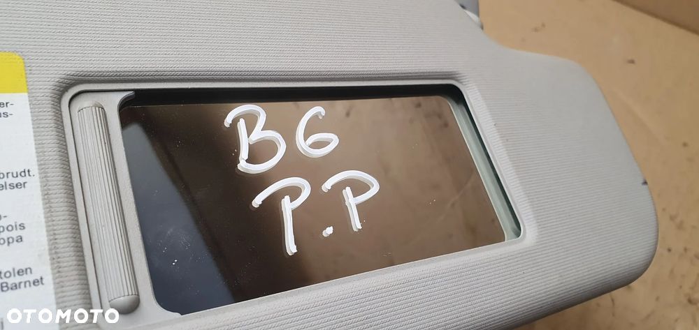 Osłona przeciwsłoneczna prawa pasażera VW Passat B6 3C0857552AB - 5