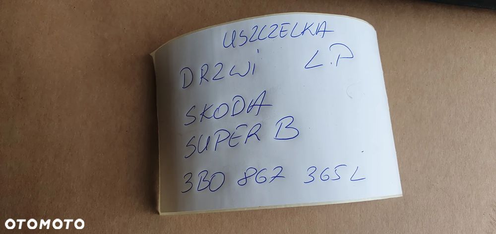 Uszczelka drzwi lewy przód przednia lewa Skoda Superb I 3B0867365L - 6
