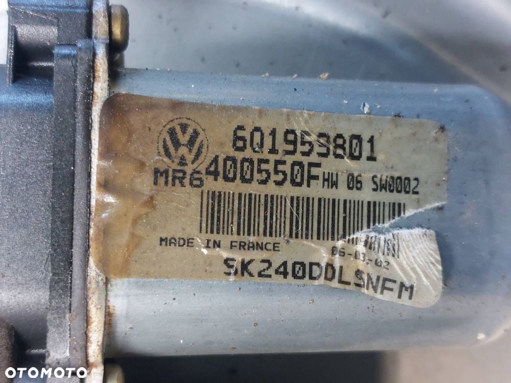 MECHANIZM PODNOŚNIK SZYBY LEWY PRZÓD MODUŁ FABIA I 6Y1837751J 6Q1959801 - 3