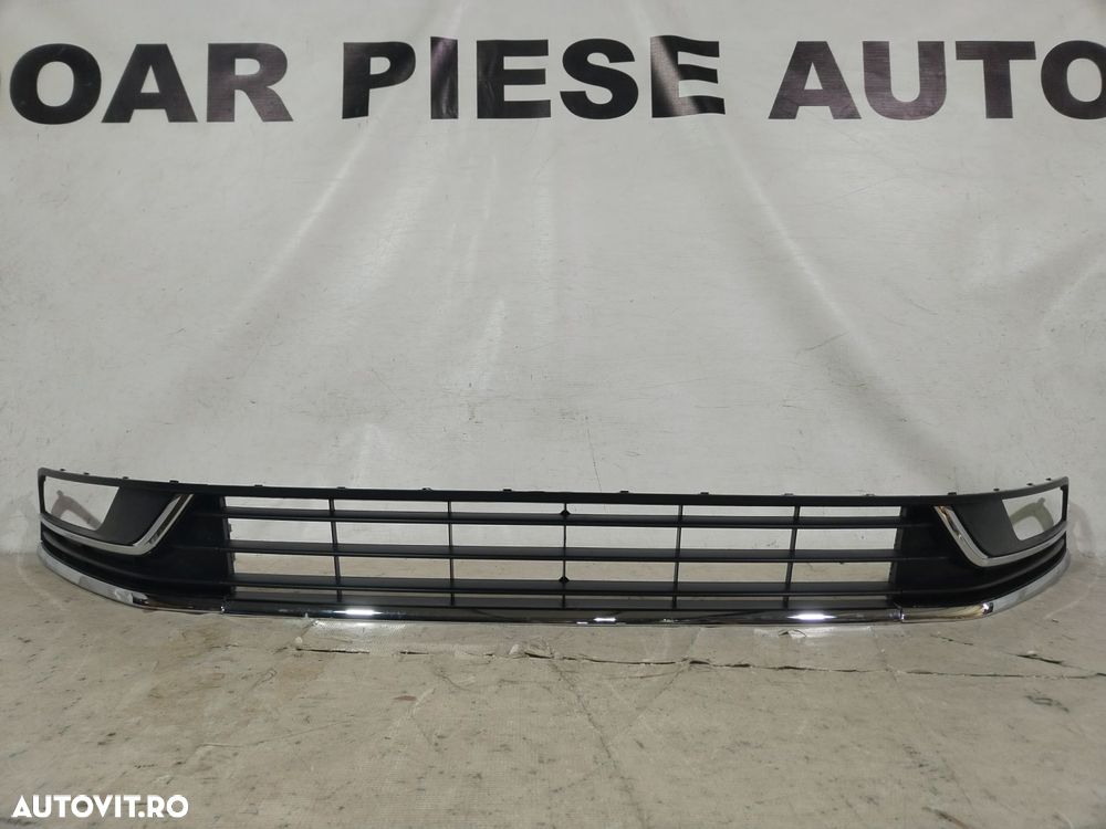 Grila inferioara + grilele proiector (set grile) bara fata VW Passat B7 2010, 2011, 2012, 2013, 2014, 2015 - 1
