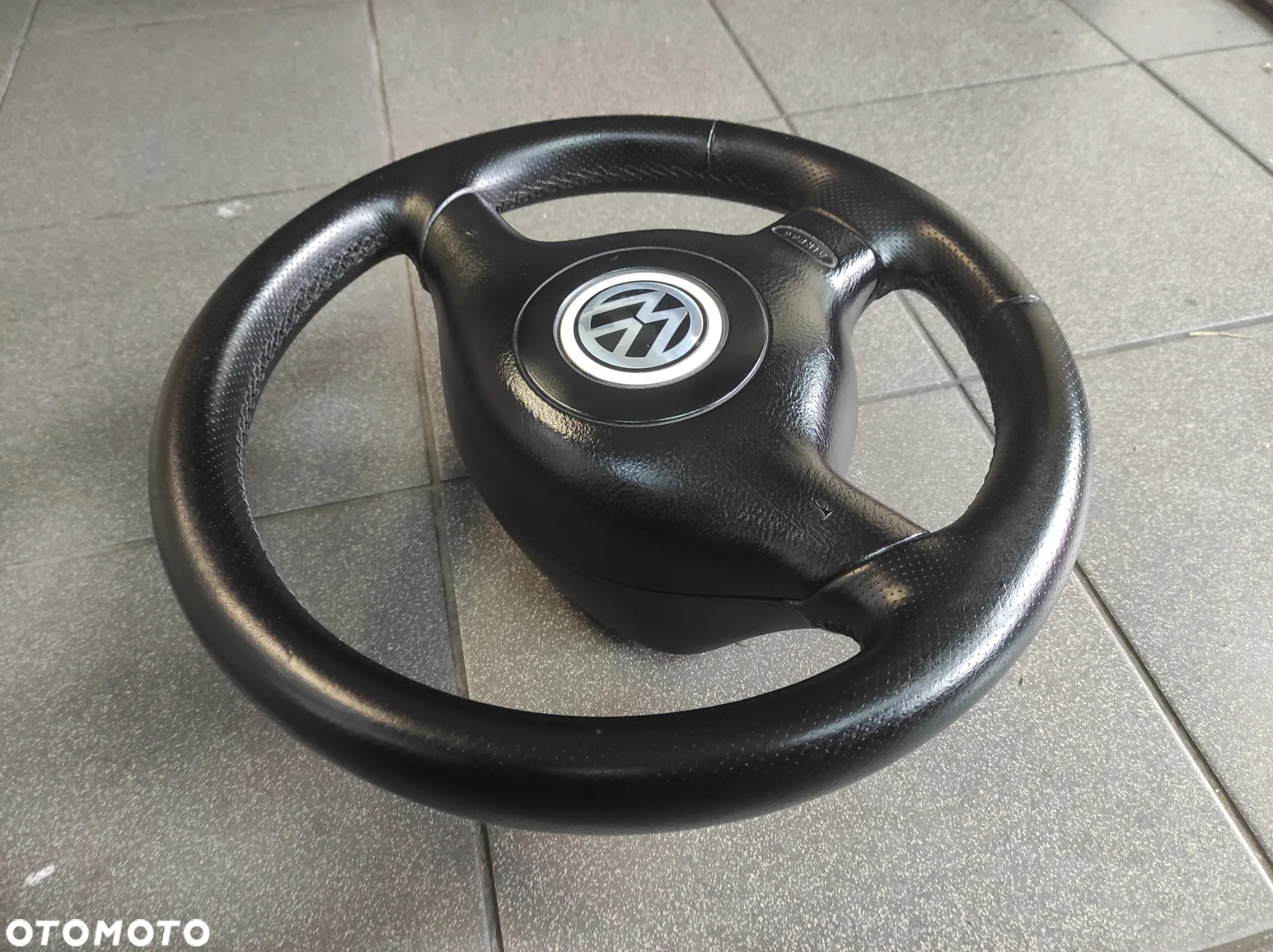 KIEROWNICA 3 RAMIENNA SKÓRA SKÓRZANA PIKOWANA VW PASSAT B5 BORA GOLF 4 POLO WYSYŁKA !!! - 5