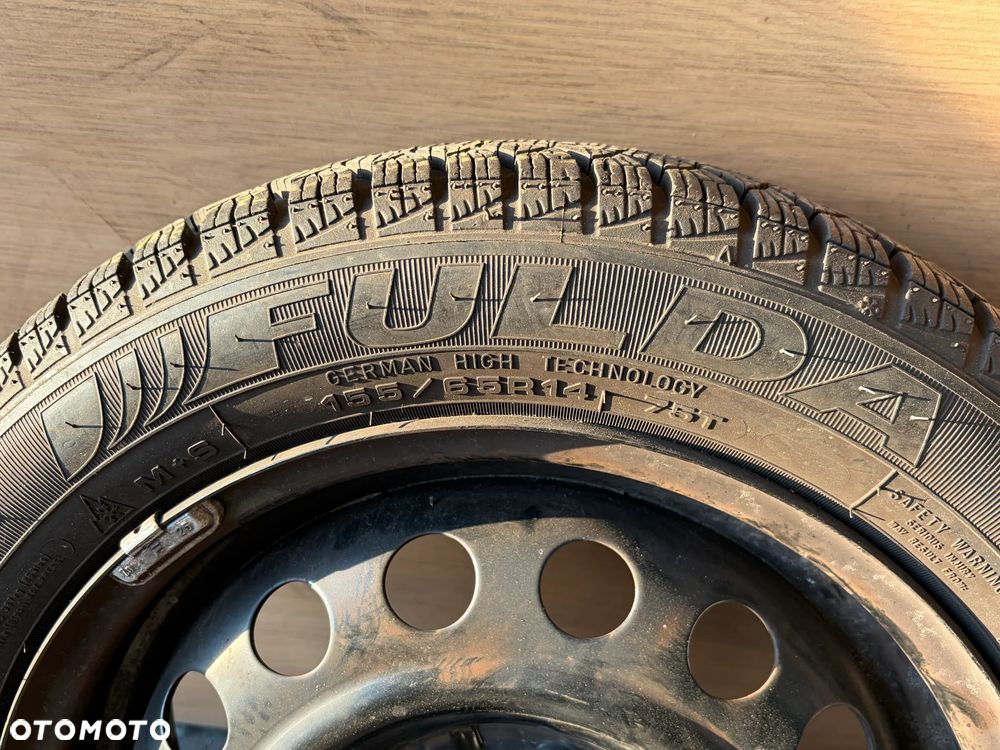 2szt Felgi koła stalowe opony zimowe 4x100 4,5Jx14 ET39 155/65R14 - 4