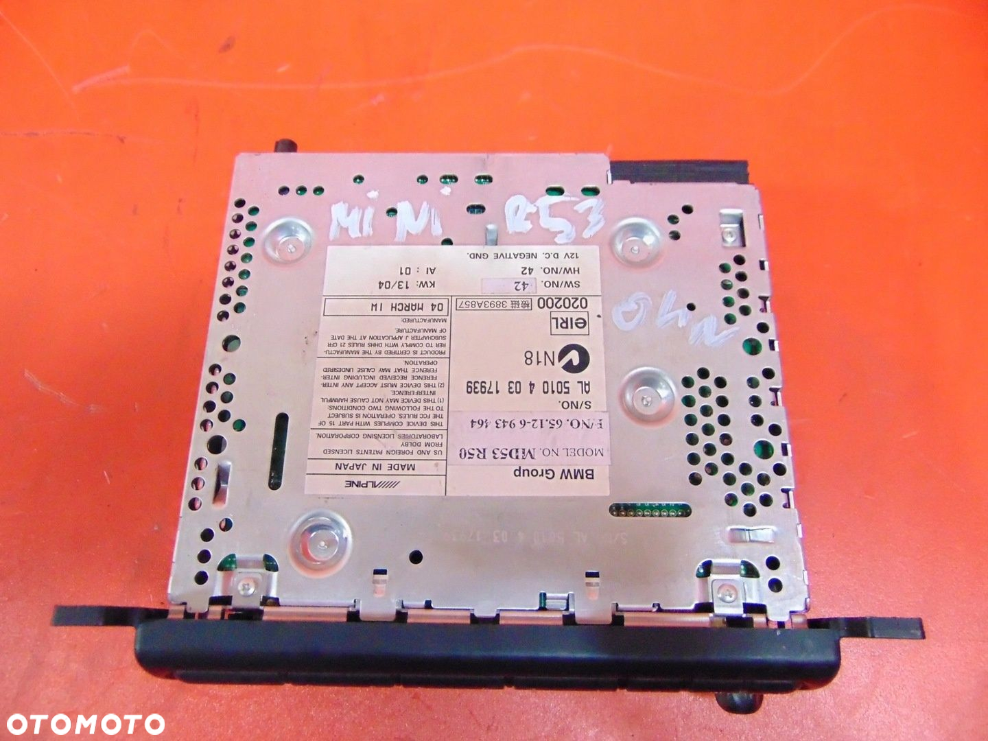 MINI COOPER S R53 RADIO KASETA RADIOODTWARZACZ 6943464 - 4