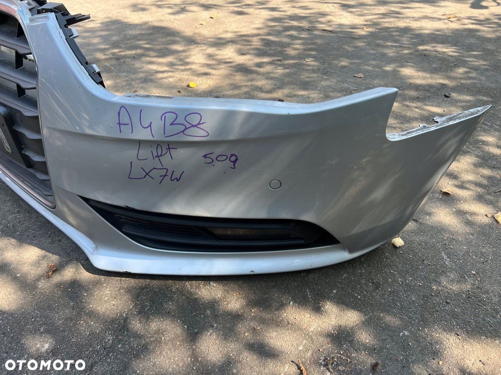 audi a4 b8 lift zderzak przód przedni grill 4x pdc lx7w kompletny - 6