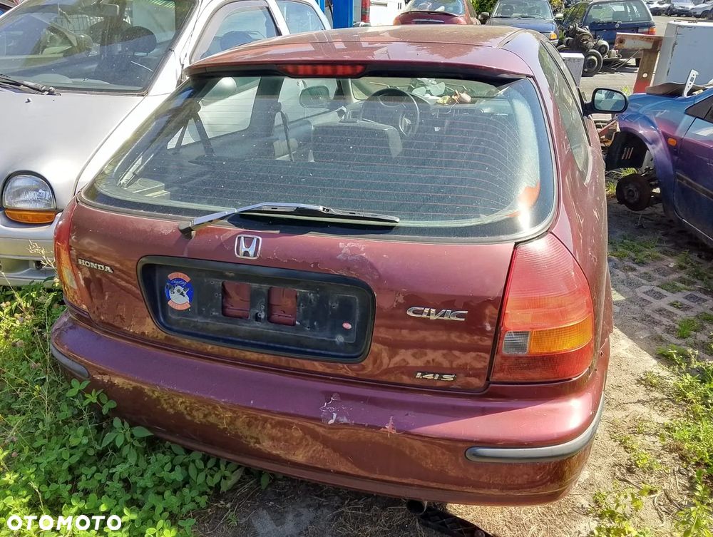 Honda Civic VI (95-99r.) 1.4 B 90KM. Silnik D14A4 / D14Z2 / D14Z4 Skrzynia lakier. Cały na części. GWARANCJA !!!  Przód Tył Zestaw Komplet Drzwi Klapa Zderzak Błotnik Maska Grill Atrapa Szyba Pas Lampa Lusterko Boczki Fotel Kanapa Kokpit Deska Rozdzielcza Przełącznik Włącznik Sterownik Przewody Wiązka Instalacja Moduł Komputer Czujnik Listwa Pompa Alternator Wtryski Głowica Rozrusznik Kompresor Sprzęgło Dwumas Silnik Skrzynia ABS Klimatyzacji Paliwa Wspomagania Kolektor Turbina Przepustnica Zawór Chłodnica Koło Hak Belka Sanki Zawieszenie Mcpherson Półoś Amortyzator Wydech Tłumik Zacisk Most - 5