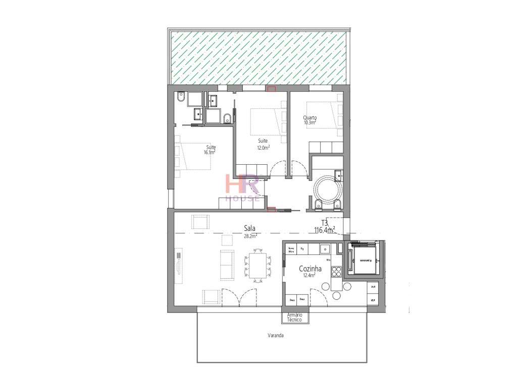 Apartamento T3 em construção, Santa Clara e Castelo Viegas, Coimbra... - Grande imagem: 2/7