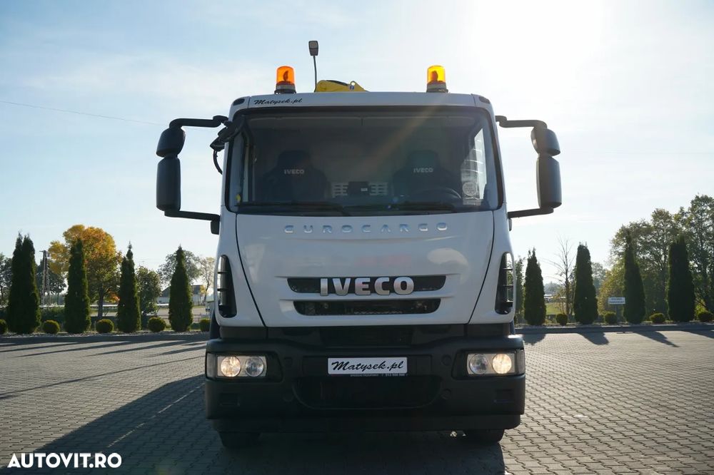Iveco EUROCARGO 180E25 / PLATFORMĂ CU OBOARE RABATABILE - 7,3 M / MACARAUA HYVA HB 150 / CAPACITATE MAX. DE RIDICARE: 5.200 KG / ROTATOR / TELECOMANDĂ / CUTIE DE VITEZE AUTOMATĂ / EURO 6 - 16