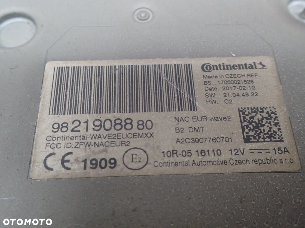 RADIO NAWIGACJA CZYTNIK CD PEUGEOT 98219088- 9807729080-03 ZESTAW - 2