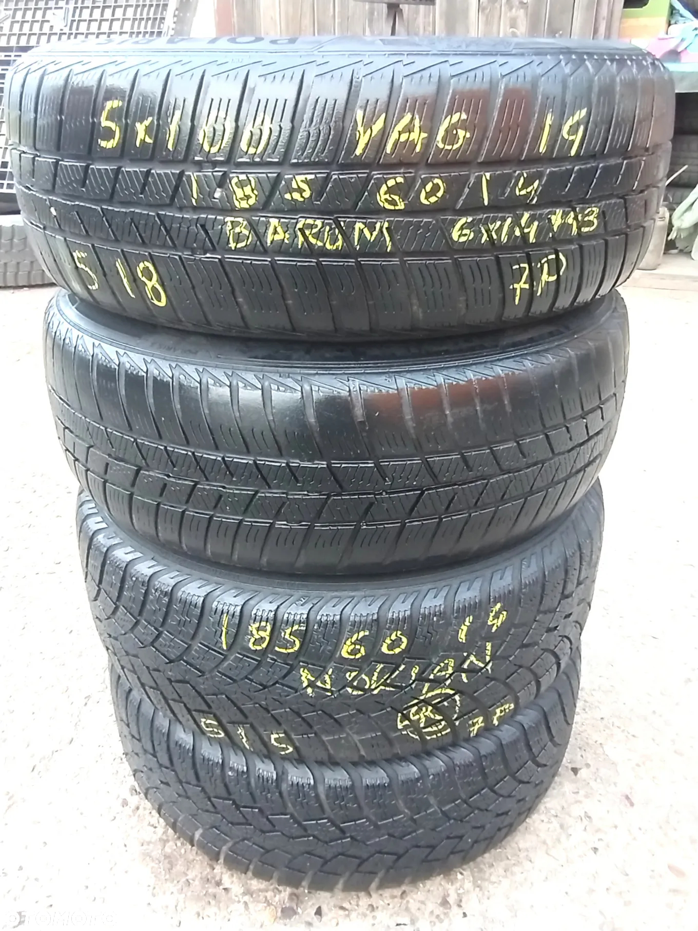 5x100 Felgi Stalowe Stal 14 Koła Zimowe Zima SKODA FABIA PRAKTIK ROOMSTER RAPID SEAT IBIZA CORDOBA TOLEDO IV 4 VW FOX POLO Legnica ALU-RAD 185/60 6,5mm - 7