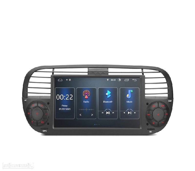 AUTO RÁDIO GPS ANDROID 12 PARA FIAT 500 07-15 - 3