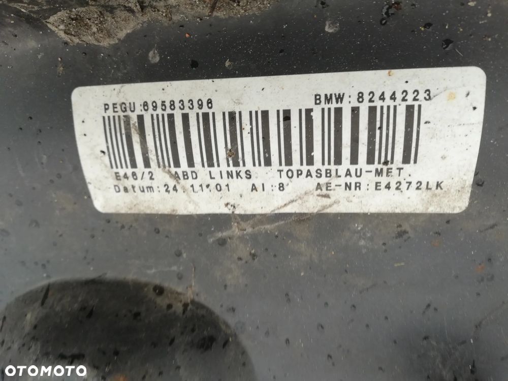 BMW E46 coupe Listwa progowa lewa Prawa Topasblau - 7