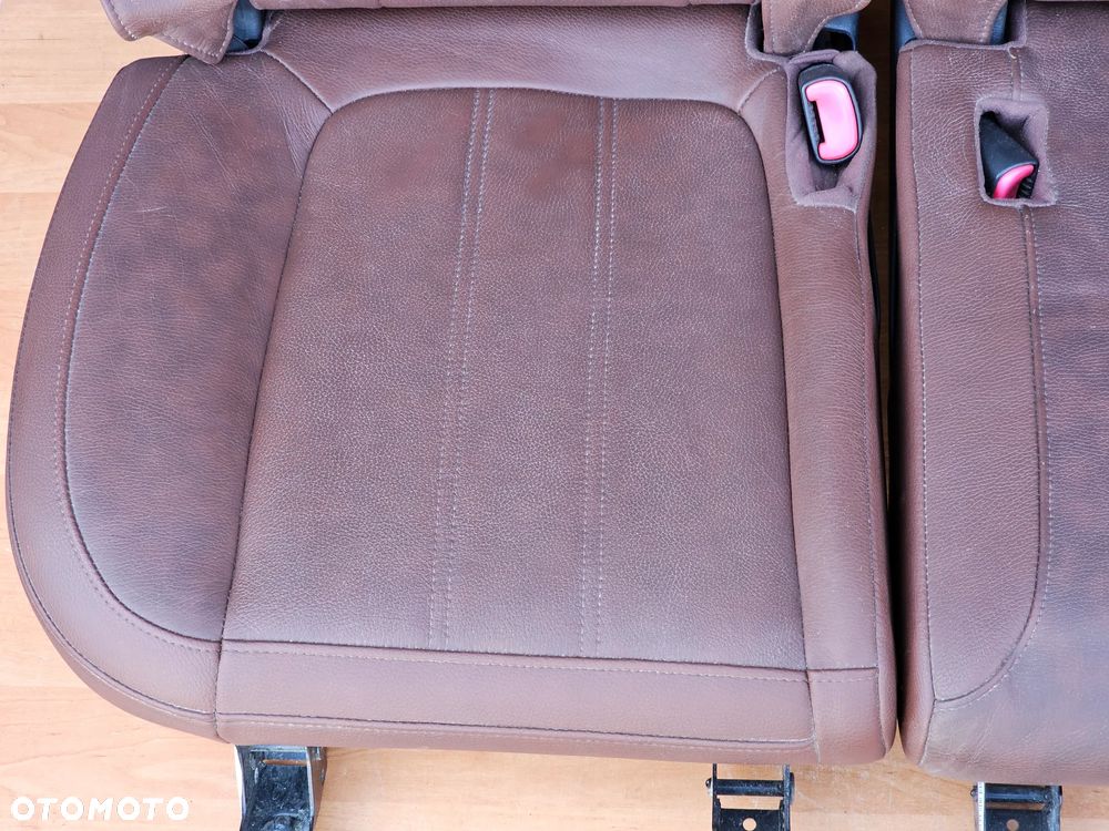 FOTELE TYŁ TYLNE SKÓRZANE KANAPA OPARCIE OPEL ANTARA RUDE BRĄZOWE SKÓRY - 6