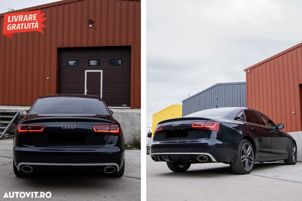 Difuzor Bara Spate si Ornamente Evacuare Audi A6 C7 4G Limousine Avant (2010-2014)- livrare gratuita - 9