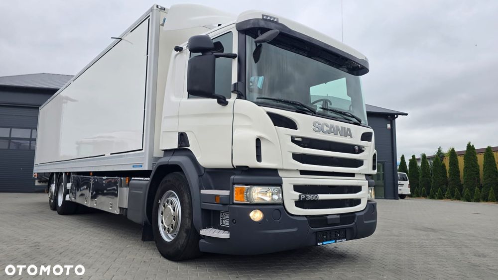 Scania P360 6x2 Euro 6 bez EGR, kurierka kontener 24 palety 9.7m rama do zabudowy laweta beczka asenizacyjna niski przebieg! - 1
