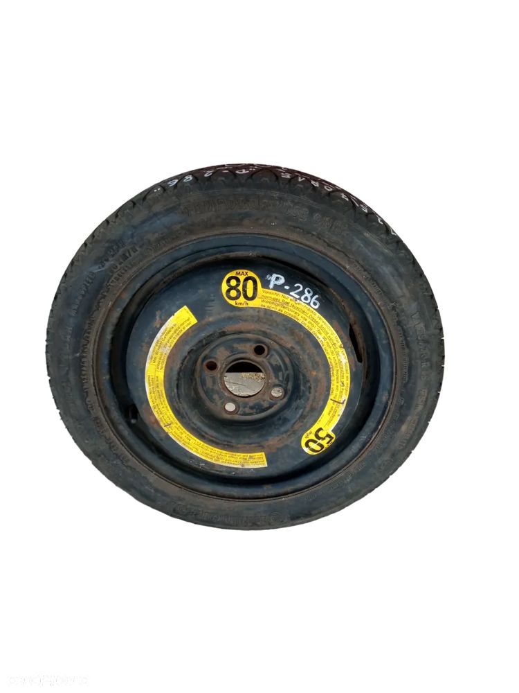Koło Zapasowe Dojazdowe 125/70 R15 4x100 63,4 MM ET 40 Vw Golf III Seat- Gwarancja Wysyłka - 3
