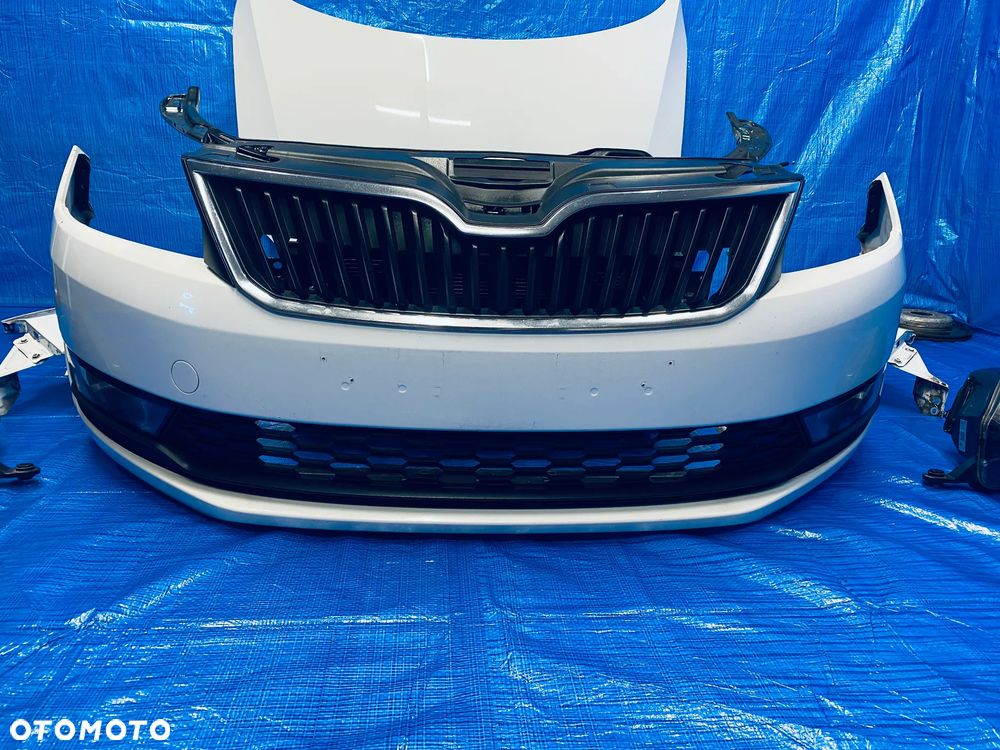 PRZÓD KOMPLETNY SKODA RAPID LIFT 1.6TDI 115KM CXM  LF9E  MASKA ZDERZAK BŁOTNIKI LAMPY PAS PRZEDNI CHŁODNICE KOMPLET LAKIER LF9E ORYGINAŁ EUROPA - 5