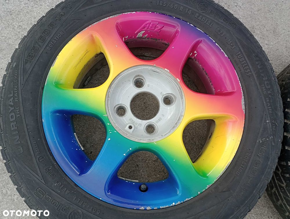 Alufelgi 14 cali 4x100 VW GOLF Opel CALIBRA Toyota PASEO oldscool AEZ - 6