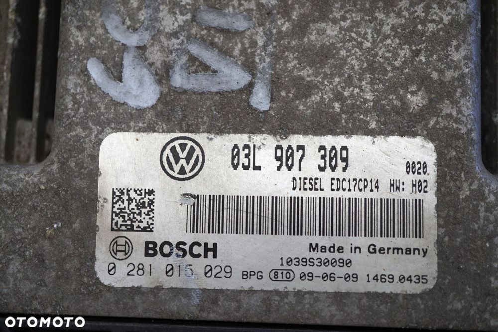 STEROWNIK SILNIKA KOMPUTER PASSAT B6 2.0 TDI 03L907309 0281015029 VOLKSWAGEN 2005-2010 - 3