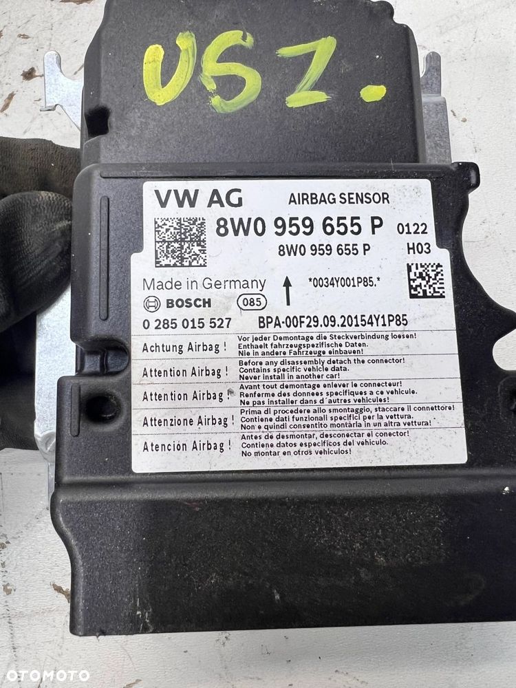 SENSOR PODUSZEK STEROWNIK AIRBAG AUDI A4 B9 A5 8W 8W0959655P USZKODZONY - 7