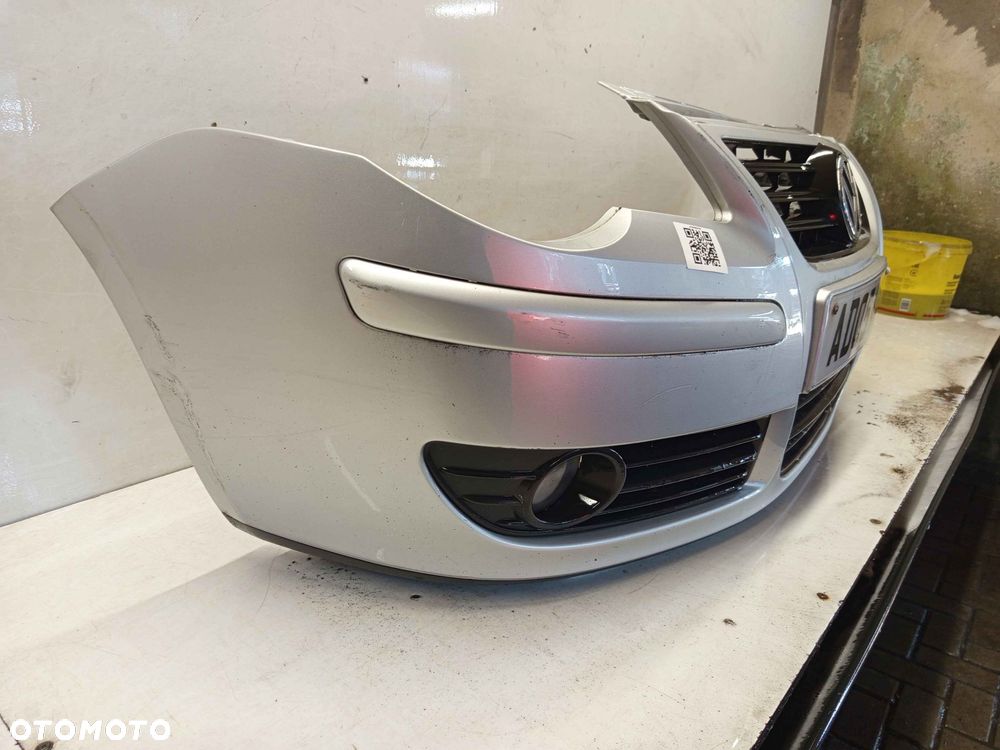 + ZDERZAK PRZÓD PRZEDNI VW VOLKSWAGEN POLO 9N3 LIFT FL LA7W SREBRNY HALOGENY - 2