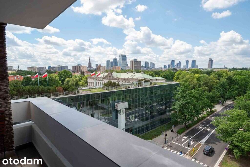 2 duże pokoje z panoramicznym widokiem na Warszwę