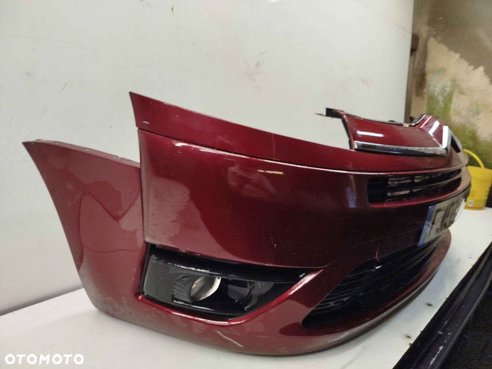 + ZDERZAK PRZÓD PRZEDNI DO CITROEN C4 GRAND PICASSO KHLD BORDO BORDOWY HALOGENY - 2
